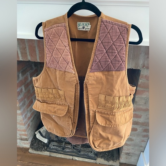 Mens Vintage Big Horn Black Sheep Hunting Vest Large Brown Shooting Duck Hunting - Picture 2 of 9